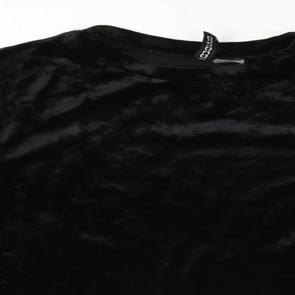 Womens UK Size M H&M Black Basic T-Shirt
