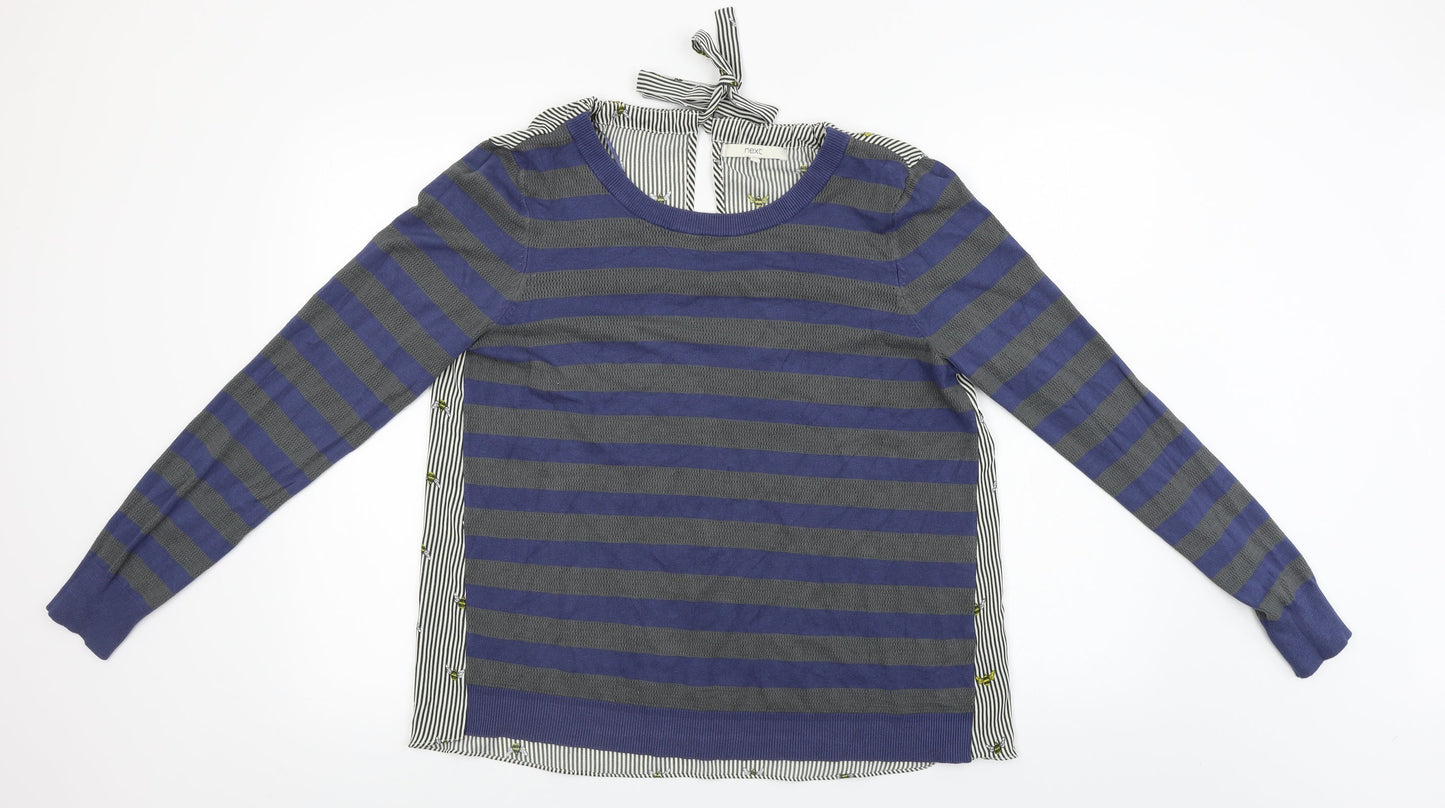 NEXT  Womens Blue Striped  Pullover Jumper Size 12