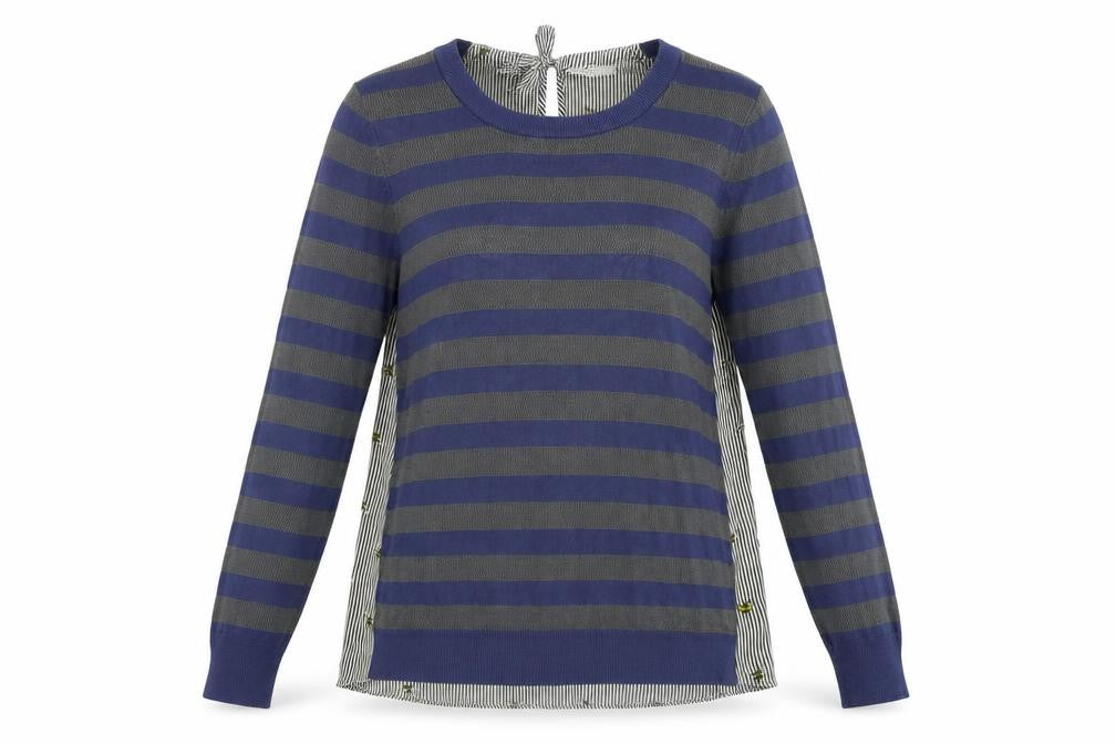Next  Womens Blue Striped  Pullover Jumper Size 12