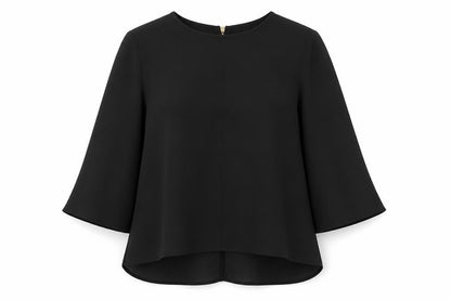 Womens UK Size 8 Primark Black Basic Blouse