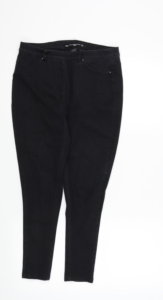 NEXT Womens Black   Skinny Jeans Size 12 L24 in