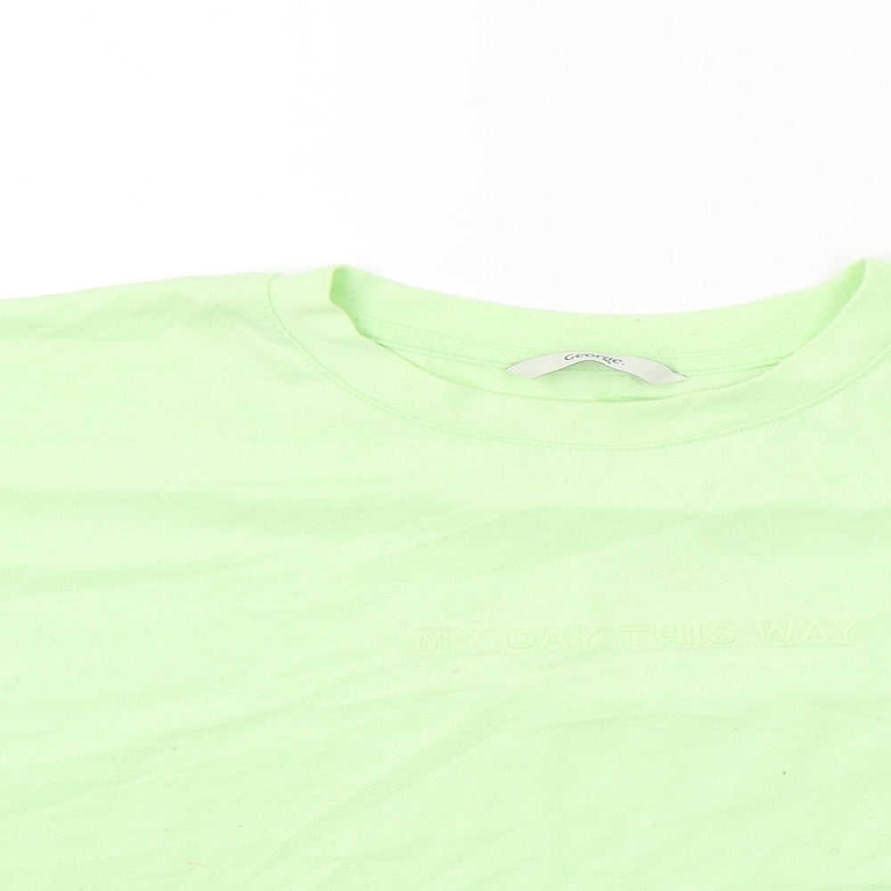 George Womens Green   Basic T-Shirt Size 10