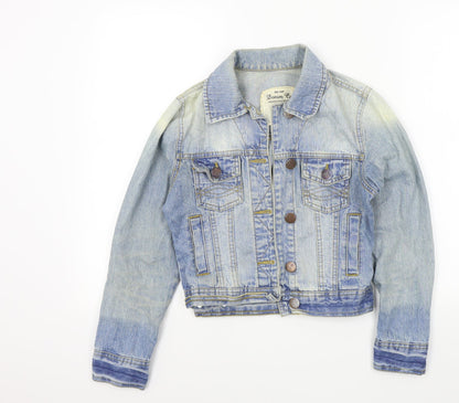 denim&co Womens Blue   Jacket  Size 8  - Distressed