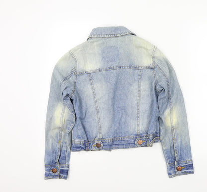 denim&co Womens Blue   Jacket  Size 8  - Distressed