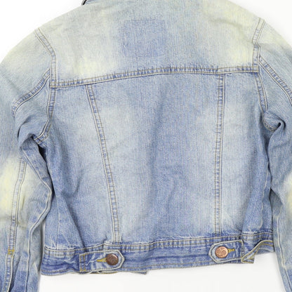 denim&co Womens Blue   Jacket  Size 8  - Distressed