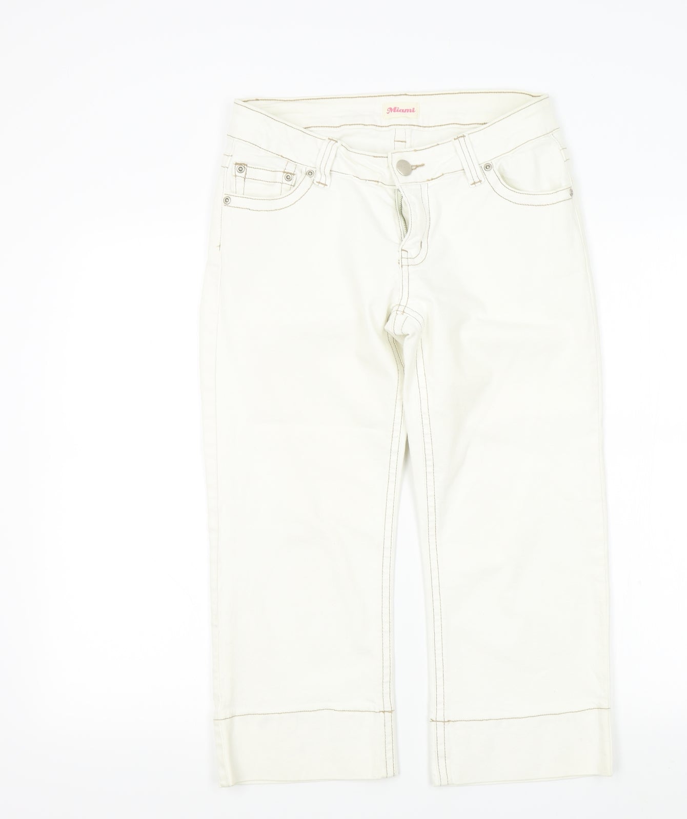 miami Womens Beige   Straight Jeans Size 12 L21 in