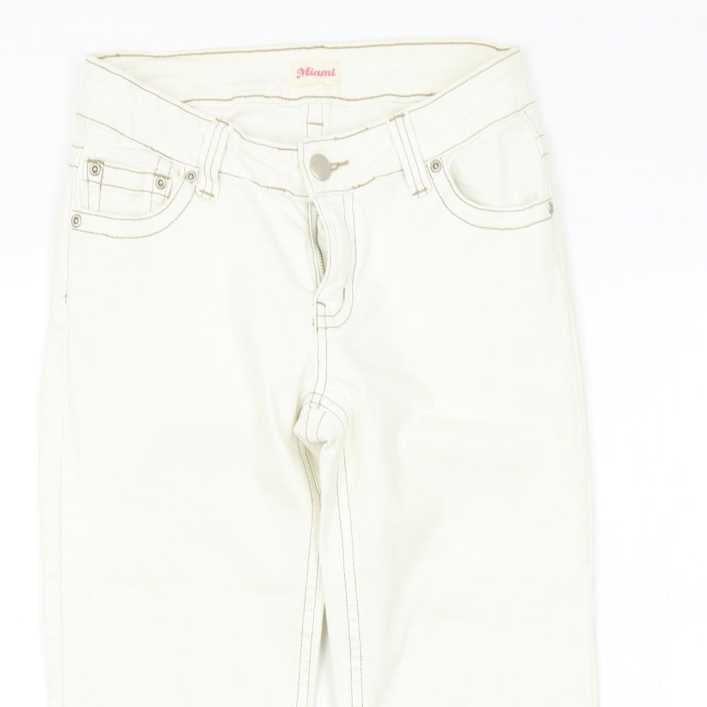 miami Womens Beige   Straight Jeans Size 12 L21 in