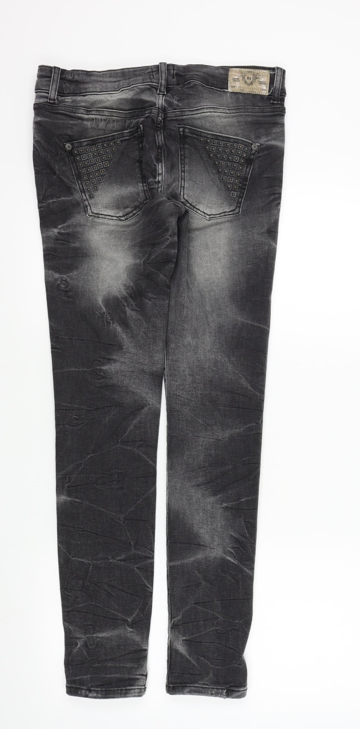 river joland Womens Black   Straight Jeans Size 12 L30 in
