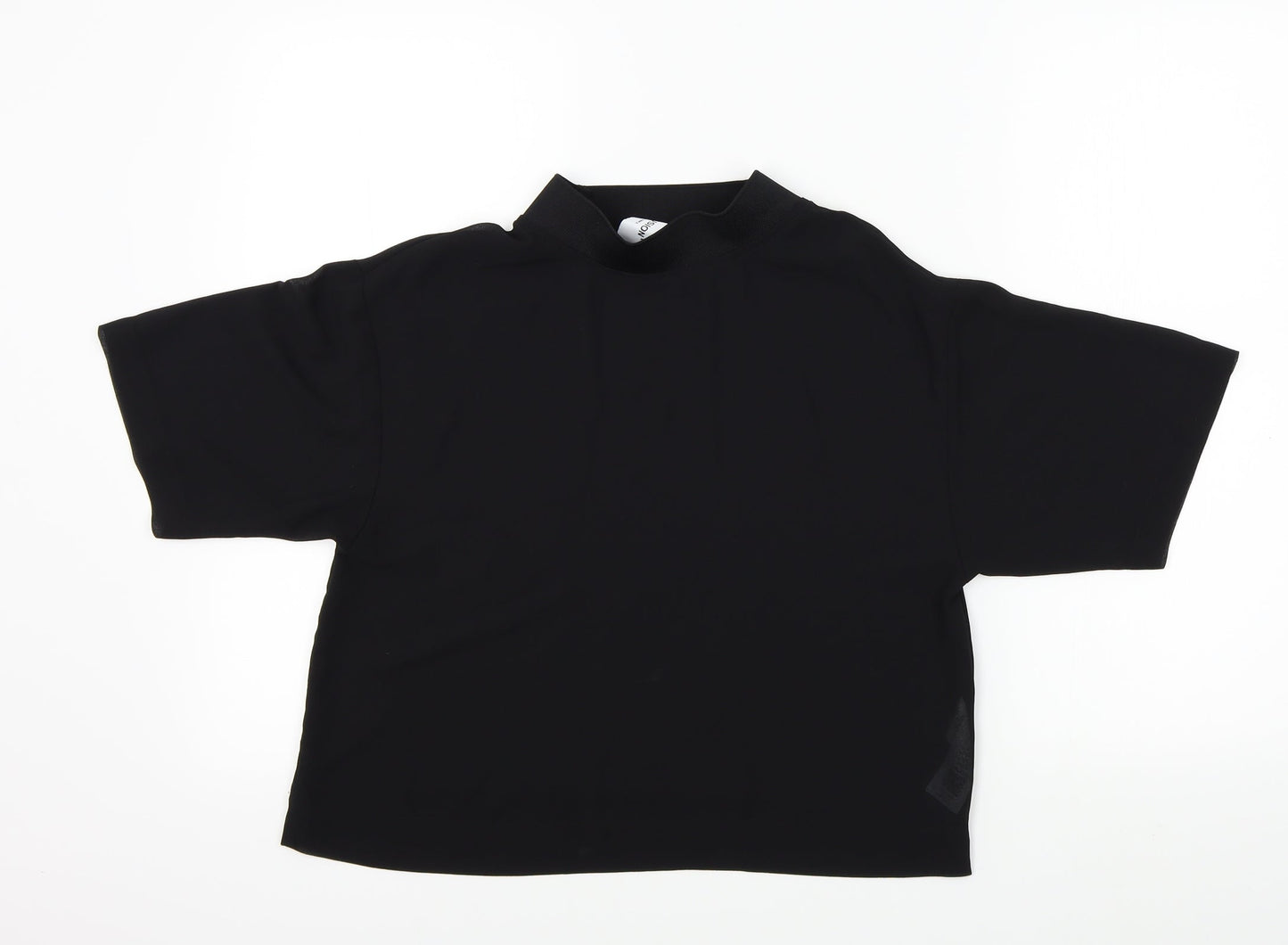 Womens UK Size 10 COLLUSION Black Basic Blouse