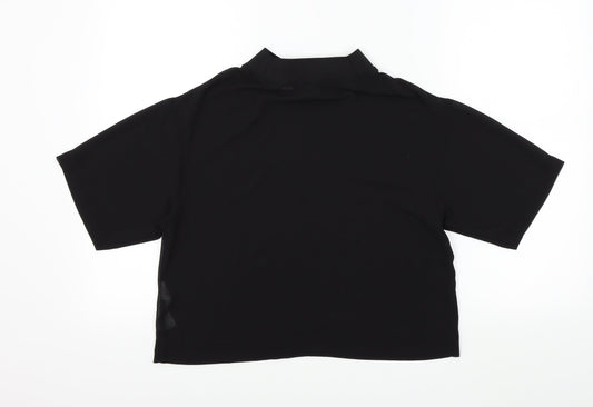Womens UK Size 10 COLLUSION Black Basic Blouse