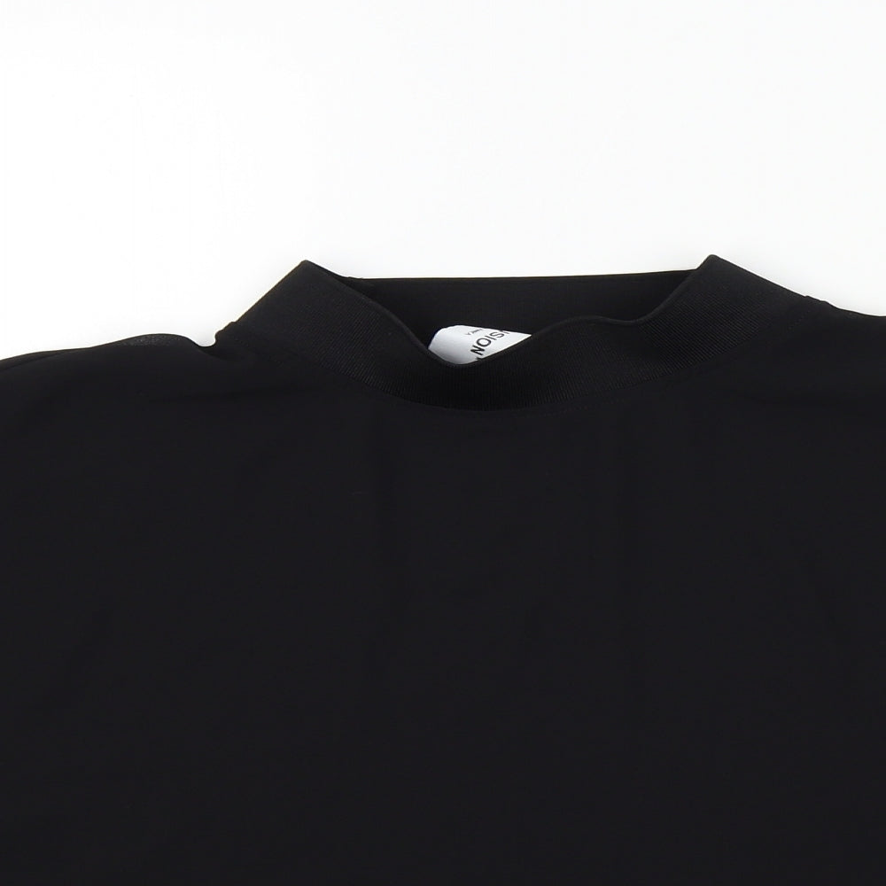 Womens UK Size 10 COLLUSION Black Basic Blouse