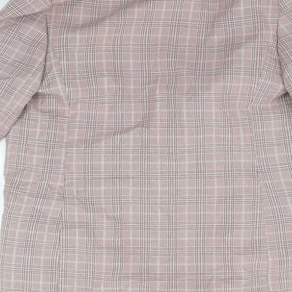 NEXT Womens Pink Check  Jacket Blazer Size 12