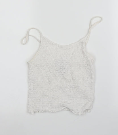 Womens UK Size 10 New Look White Camisole Blouse