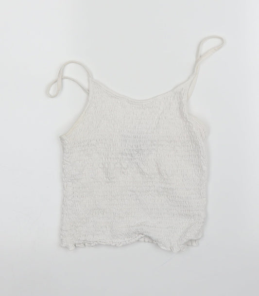 Womens UK Size 10 New Look White Camisole Blouse
