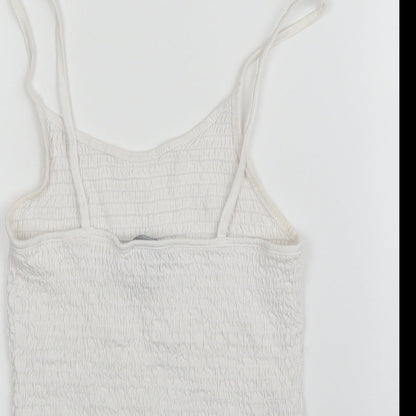 Womens UK Size 10 New Look White Camisole Blouse