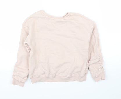 Next Girls Pink   Pullover Jumper Size 7 Years