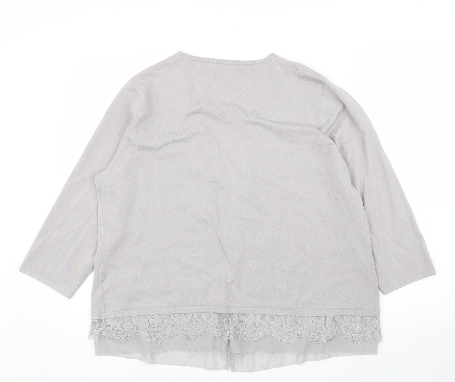 Preworn Womens Grey   Cardigan Jumper Size XL