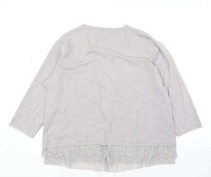Preworn Womens Grey   Cardigan Jumper Size XL