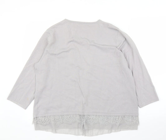 Preworn Womens Grey   Cardigan Jumper Size XL