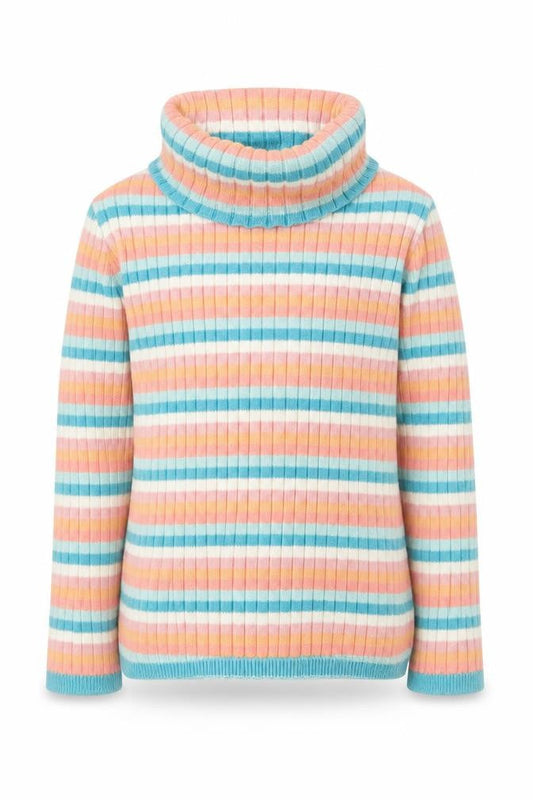 TU Girls Orange Striped  Pullover Jumper Size 18-24 Months
