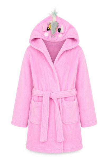 Front view of ASOS women’s pink solid capri robe, size XS, - unicorn