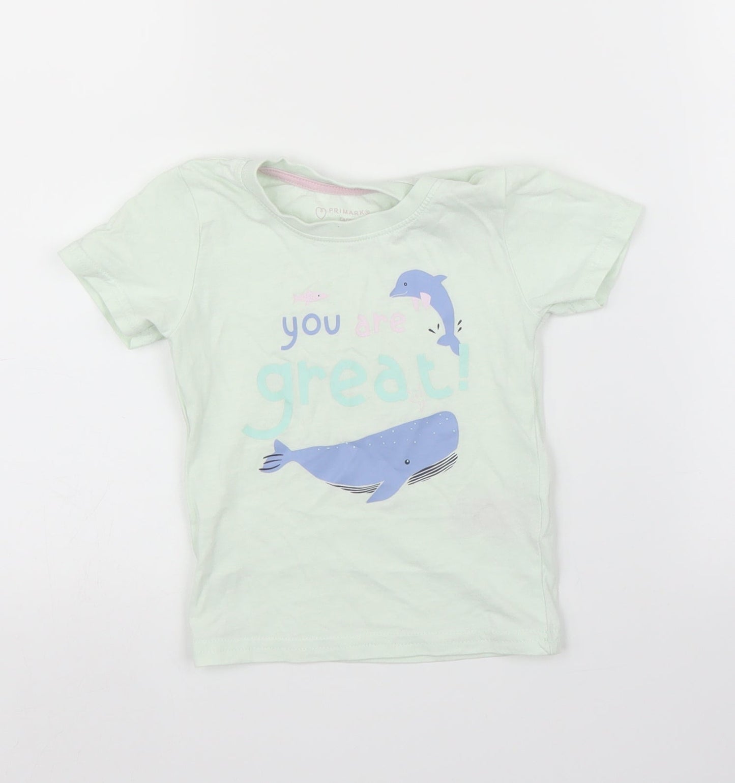 Primark Baby Green   Basic T-Shirt Size 12-18 Months