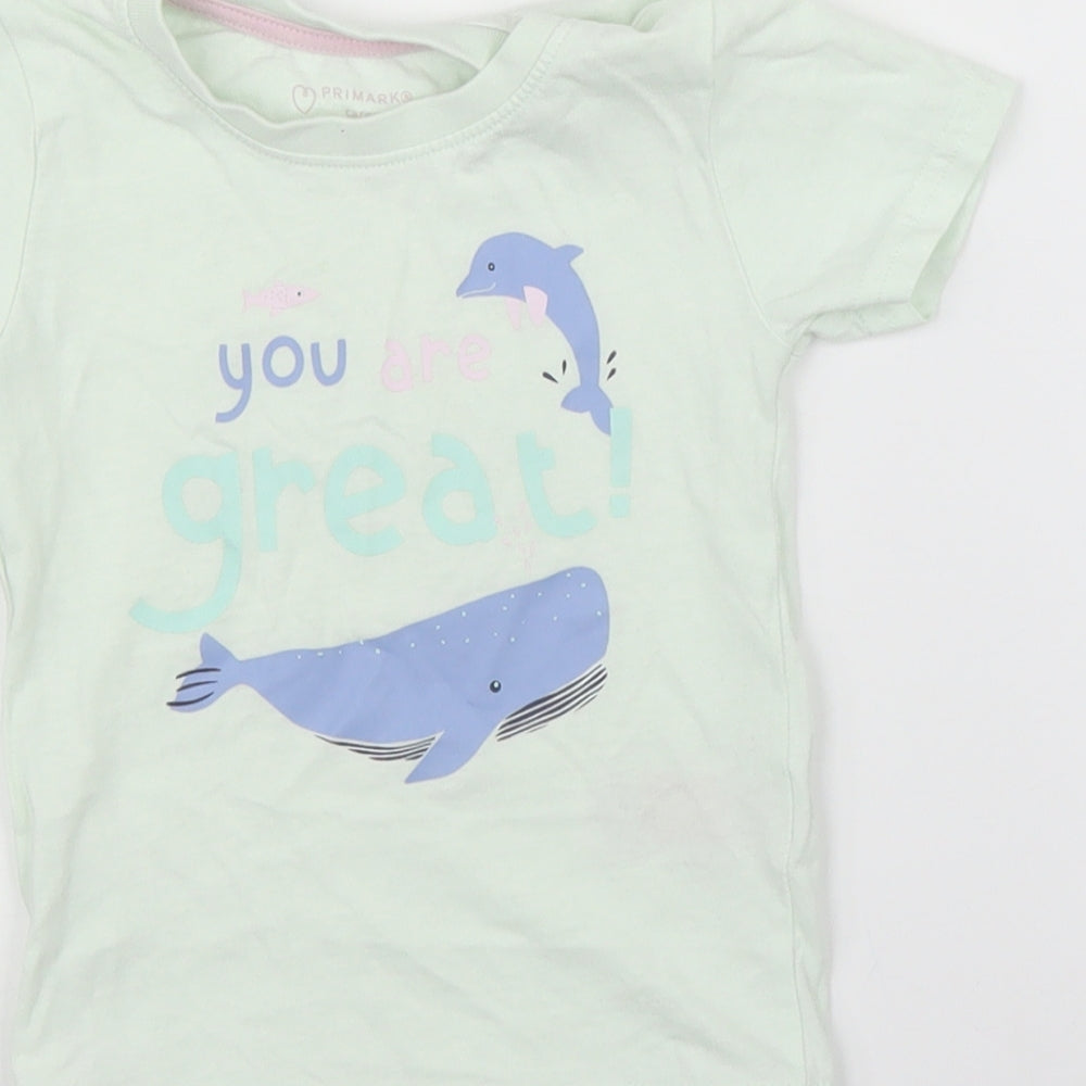 Primark Baby Green   Basic T-Shirt Size 12-18 Months