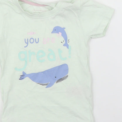 Primark Baby Green   Basic T-Shirt Size 12-18 Months