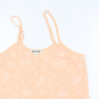 Oeuvre Womens Pink Floral  Camisole Blouse Size 10
