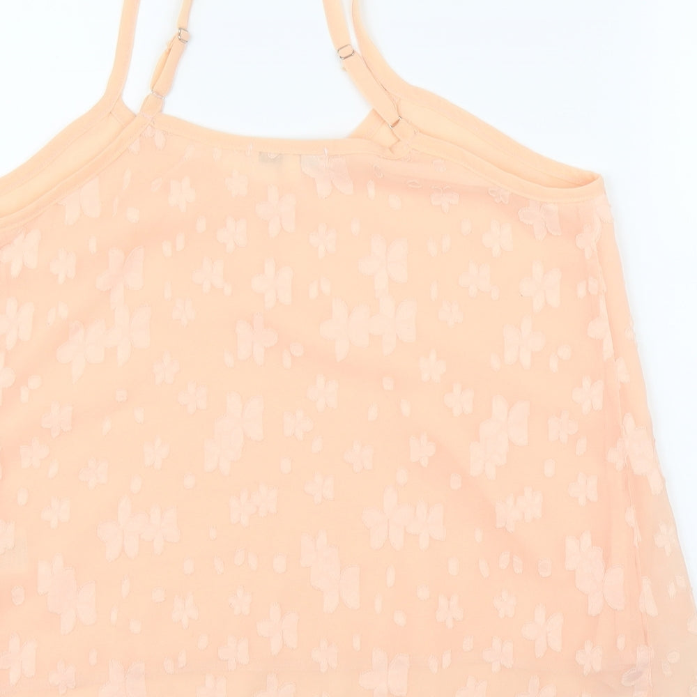 Oeuvre Womens Pink Floral  Camisole Blouse Size 10