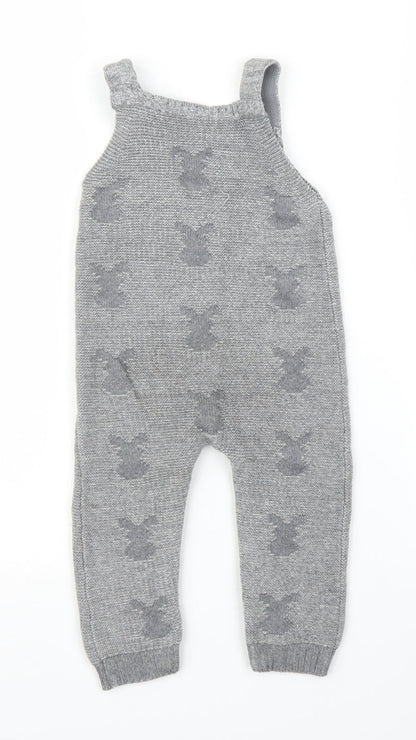 George Boys Grey   Dungaree One-Piece Size 12 Months