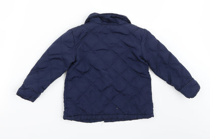 st bernard Baby Blue   Quilted Coat Size 18-24 Months