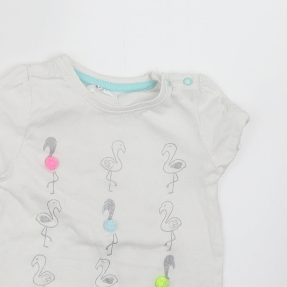Preworn Baby White   Basic T-Shirt Size 12-18 Months