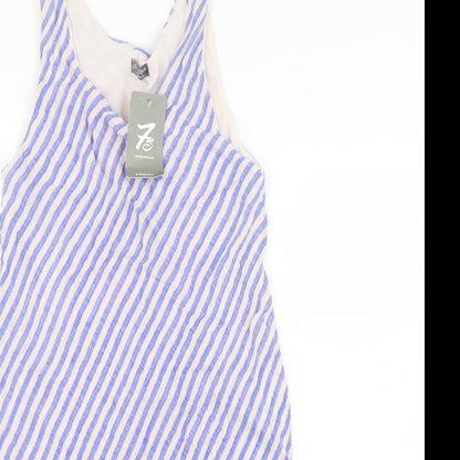 Seven Style Womens Blue Striped  A-Line  Size S