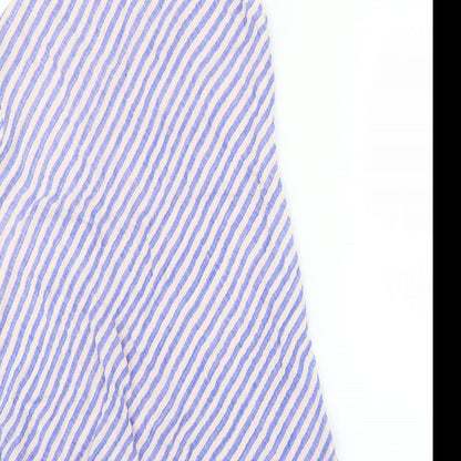 Seven Style Womens Blue Striped  A-Line  Size S
