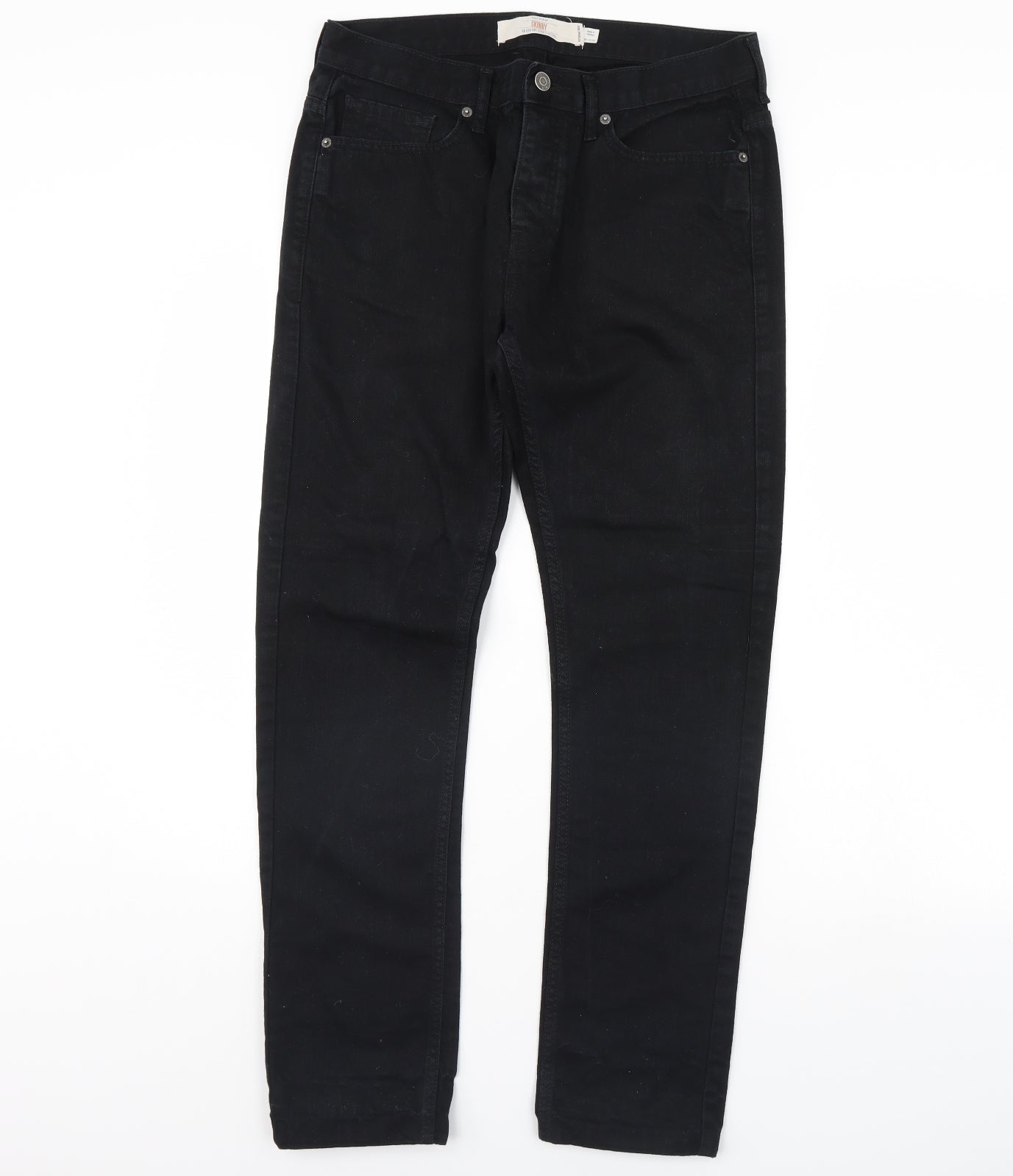 Topman Womens Black  Denim Skinny Jeans Size 32 in L30 in