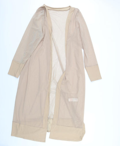 Boohoo Womens Beige   Jacket  Size M