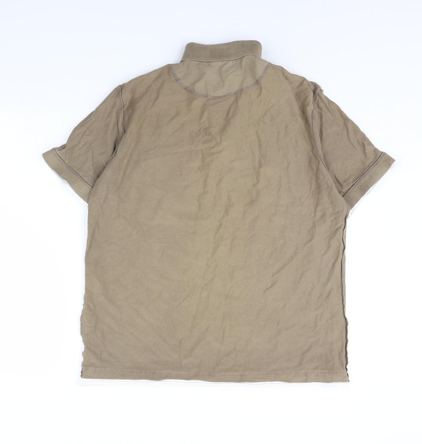 outrage Mens Brown    Polo Size L