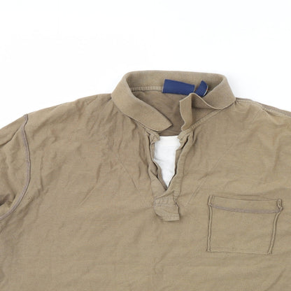 outrage Mens Brown    Polo Size L
