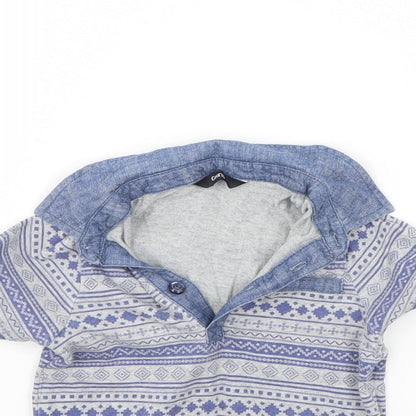 George Boys Blue Striped  Basic Polo Size 12 Months