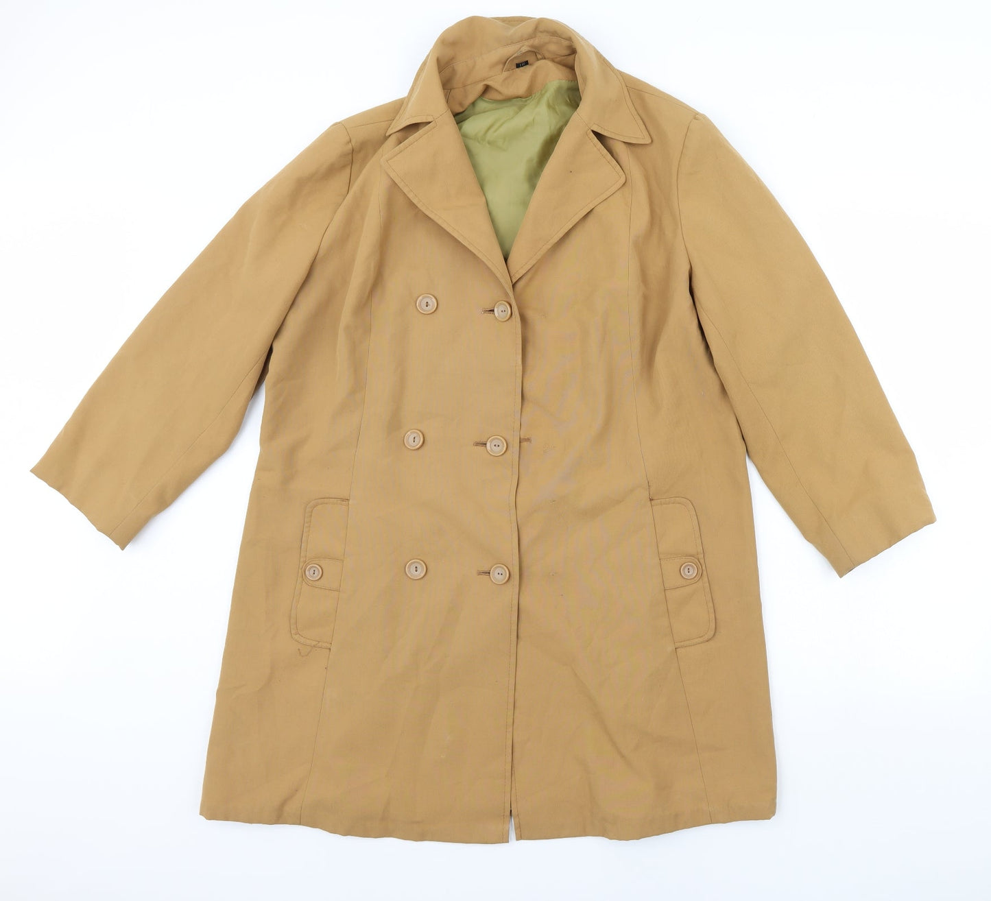 Womens UK Size 16 Preworn Brown Overcoat
