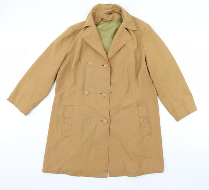 Womens UK Size 16 Preworn Brown Overcoat