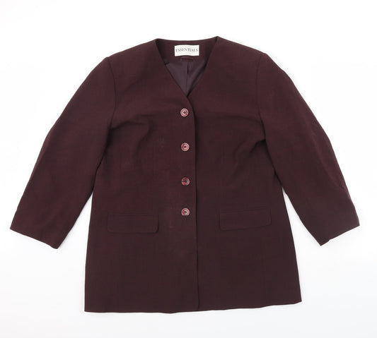 Womens UK Size 18 Essentials Purple Jacket