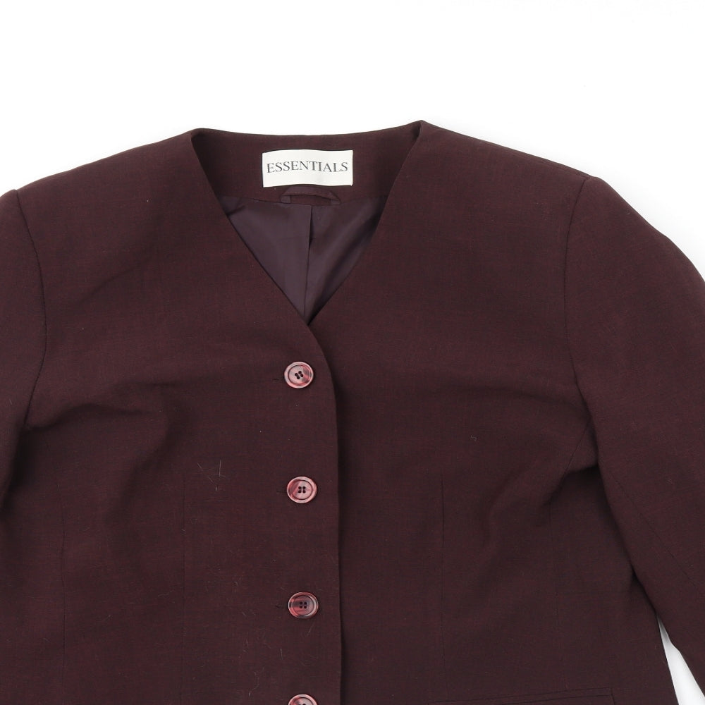 Womens UK Size 18 Essentials Purple Jacket