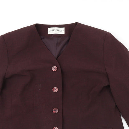 Womens UK Size 18 Essentials Purple Jacket