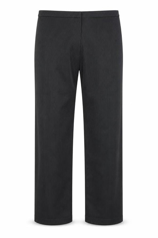 Mens UK Size 36 in Black & White Regular Fit Dress Pants Black Trousers