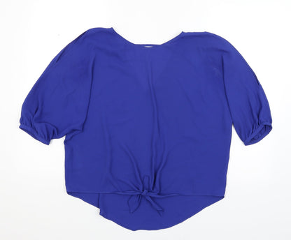 Womens UK Size 12 New Look Blue Basic Blouse