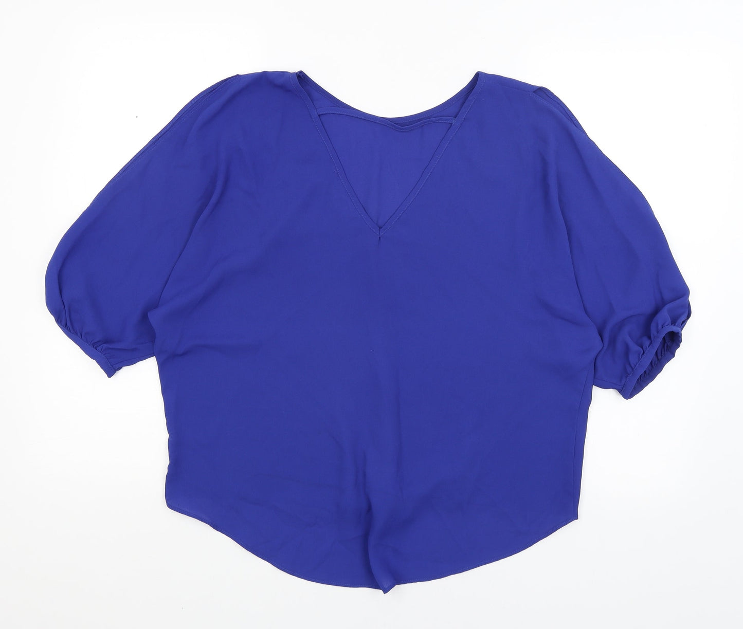 Womens UK Size 12 New Look Blue Basic Blouse