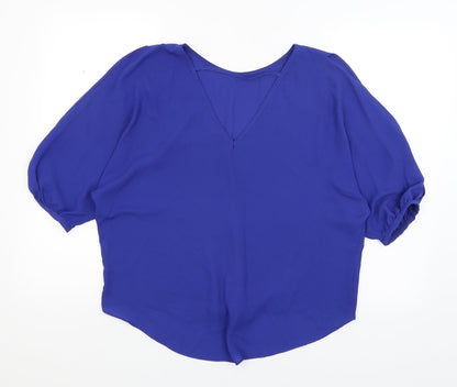 Womens UK Size 12 New Look Blue Basic Blouse