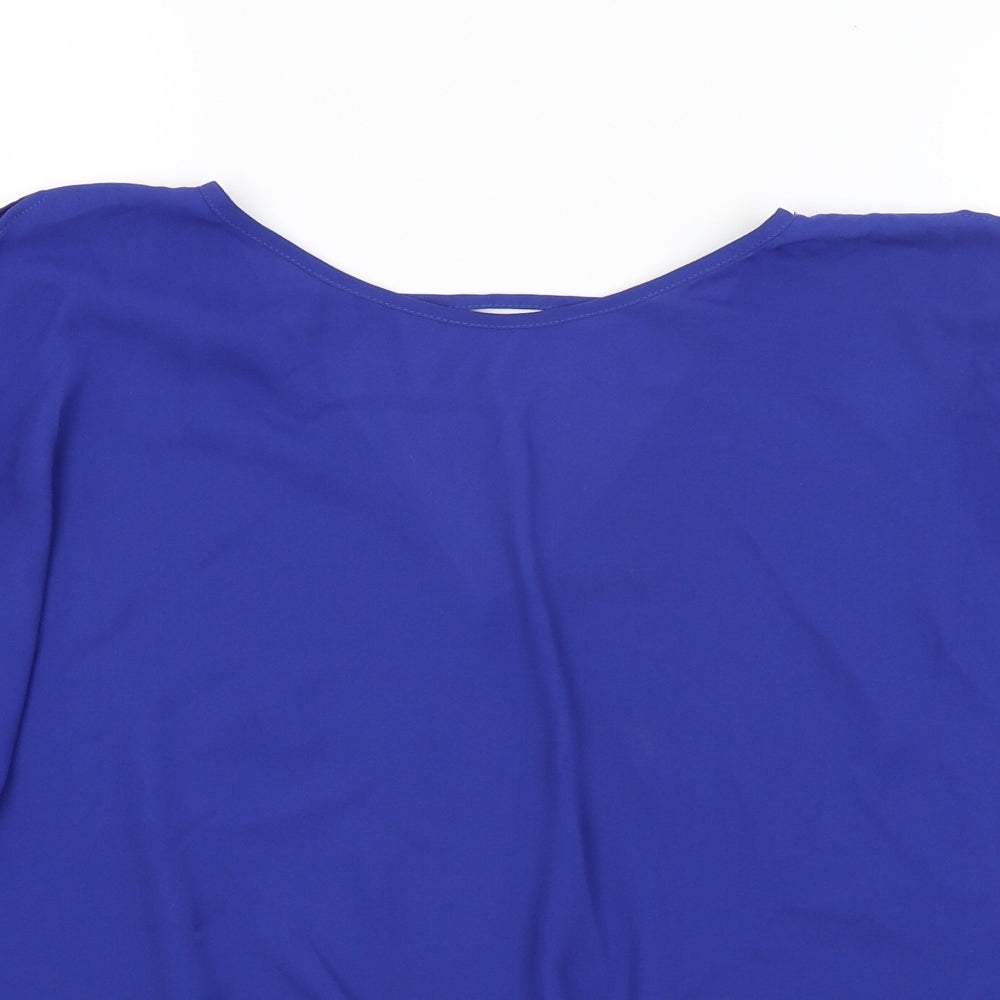 Womens UK Size 12 New Look Blue Basic Blouse